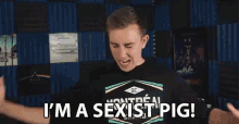 Im A Sexist Pig Thought GIF - Im A Sexist Pig Thought Feeling GIFs