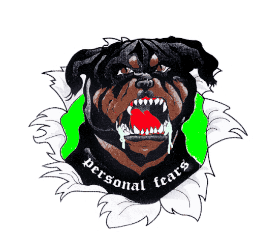 Personal Fears Dog Sticker - Personal Fears Dog Fears Stickers