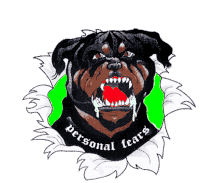 Personal Fears Dog Sticker - Personal Fears Dog Fears Stickers