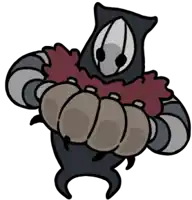 a cartoon drawing of a monster holding a pumpkin in its hands