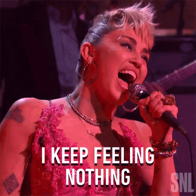 I Keep Feeling Nothing Miley Cyrus GIF - I Keep Feeling Nothing Miley Cyrus Plastic Hearts Song GIFs