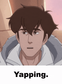 a picture of a man with the word yapping underneath it