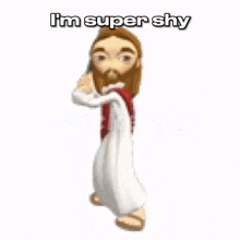 a cartoon of jesus and a man with the words make you mine make you mine