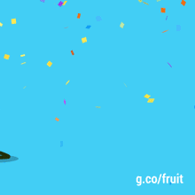 g.co/fruit is written on the bottom of a cartoon character