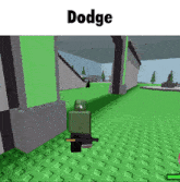a screenshot of a video game with the word dodge on the top