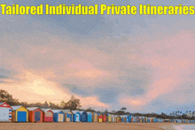 a poster for tailored individual private tineraries shows a cliff overlooking the ocean