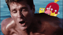 David Hasselhoff Spongebob GIF - David Hasselhoff Spongebob Who Said Anything About Floating GIFs