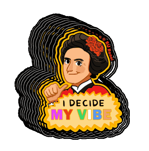 Rosa Luxemburg Stiftung I Decide My Vibe Sticker - Rosa Luxemburg Stiftung Rosa Luxemburg I Decide My Vibe Stickers