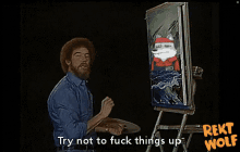 Rekt Wolf Crypto Nft GIF - Rekt Wolf Crypto Nft Bob Ross Paintings GIFs