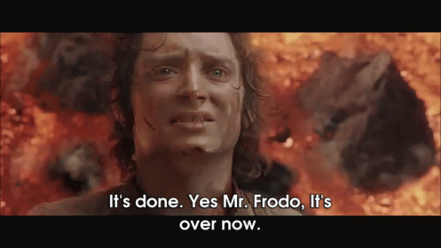 It'S Done. It'S Over Now. GIF - LOTR Frodo Sam - Discover & Share GIFs