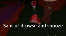 sans of drowse and snooze is written in white on a dark background