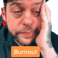 Burnout Doodybeard Sticker - Burnout Doodybeard Stressed Stickers