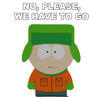 No Please We Have To Go Kyle Broflovski Sticker - No Please We Have To Go Kyle Broflovski South Park Stickers
