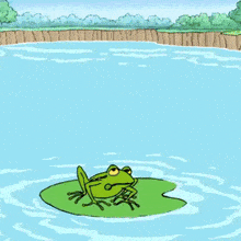 Horrid Henry Frog GIF - Horrid Henry Frog Lily Pad GIFs