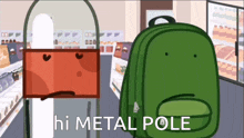 Hi Metal Pole Green Lunchbox GIF - Hi Metal Pole Metal Pole Green Lunchbox GIFs
