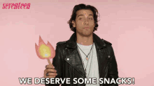 We Deserve Some Snacks Fire Emoji GIF
