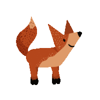 Fox Walking Sticker - Fox Walking Stickers