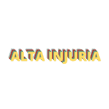 a logo that says alta injuria in red and green