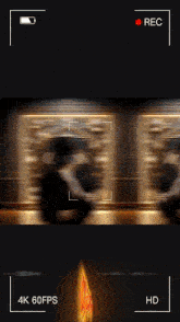 a 4k video is being recorded on a black screen