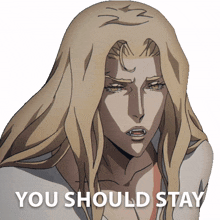 you should stay alucard castlevania you dont have to go please stay here