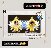 a picture of a man and a woman with the words danger girl written on the bottom