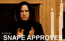 Clap GIF - Snape Approves Approval GIFs