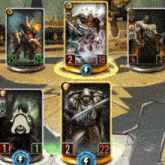 a game of cards with the number 2 in the center