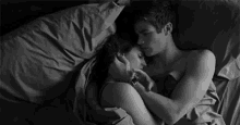 grant gustin couple bed hold love