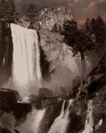 yosemite ansel adams photography waterfall