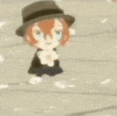 a close up of a person wearing a hat .