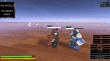 a screenshot of a video game with the words " the world " at the top