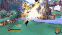a screenshot of a video game shows a character being punched in the face by another character