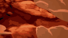 a close up of a person 's torso with a few clouds in the background