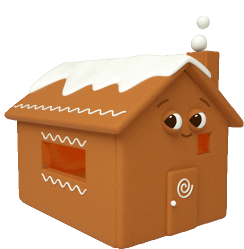 Gingerbread House Looks Cozy Sticker - Christmas Cheer Gingerbread House Chimney Stickers