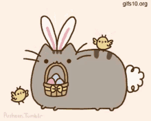 Easter, Pascoa GIF - Pusheen Cat Excited Easter GIFs