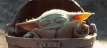 Sad Baby Yoda GIF - Sad Baby Yoda Eyes Close GIFs