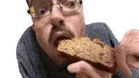 Eating A Bread Ricky Berwick Sticker - Eating A Bread Ricky Berwick Small Bite Stickers