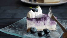 Cheesecake Blueberry Cheesecake GIF - Cheesecake Blueberry Cheesecake Dessert GIFs