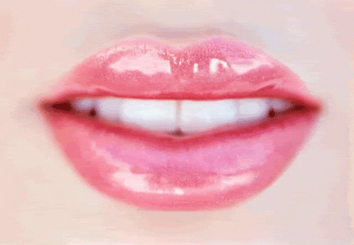 pink lipstick kiss