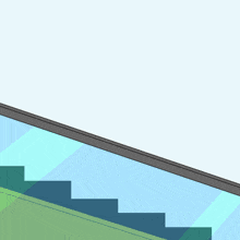 a penguin is standing on a set of stairs