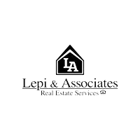 a logo for lepi and associates real estate services