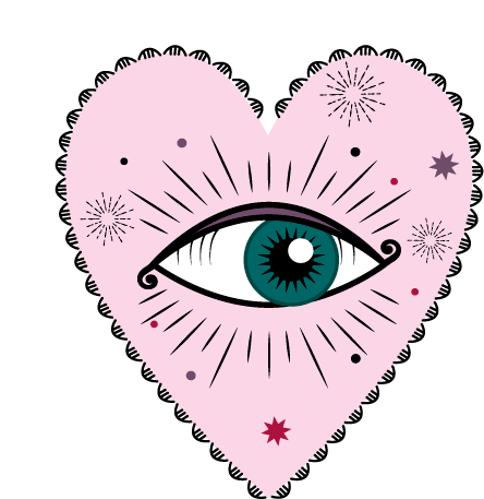 Eye Hearts Sticker - Eye Hearts Trippie Stickers