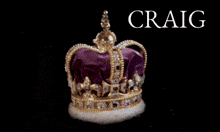 a picture of a crown with the words the craig king below it