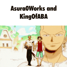 asura works and king ofaba is written on a cartoon