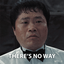 a man in a tuxedo says there 's no way on a netflix advertisement