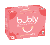 a box of bubly sparkling water grapefruit flavor