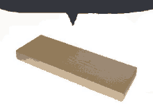 a wooden plank with a speech bubble behind it