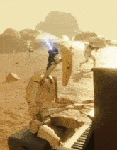 Star Wars B1 Battle Droid Sings Keane GIF