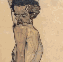 Egon Schiele Self Portrait GIF
