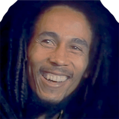 Smiling Bob Marley Sticker - Smiling Bob Marley Bob Marley And The Wailers Stickers